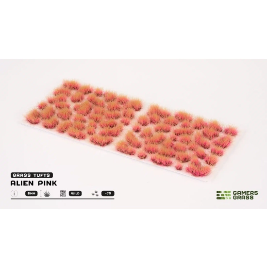Gamers Grass – Alien Pink (Wild) 6 mm | Różowe kępki trawy sci-fi i fantasy do dioram i podstawek